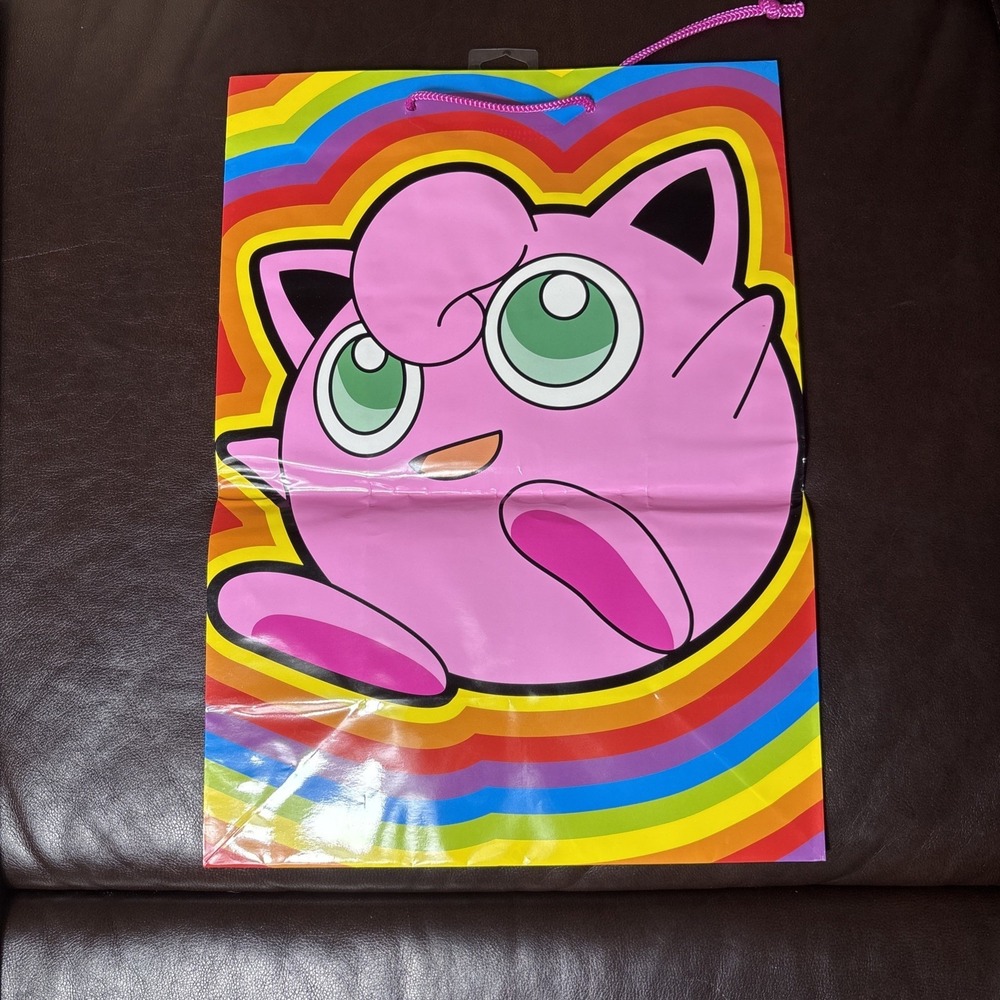 Vintage 2000 Pokemon Gift Bag Jigglypuff Nintendo American Greetings Party Bag